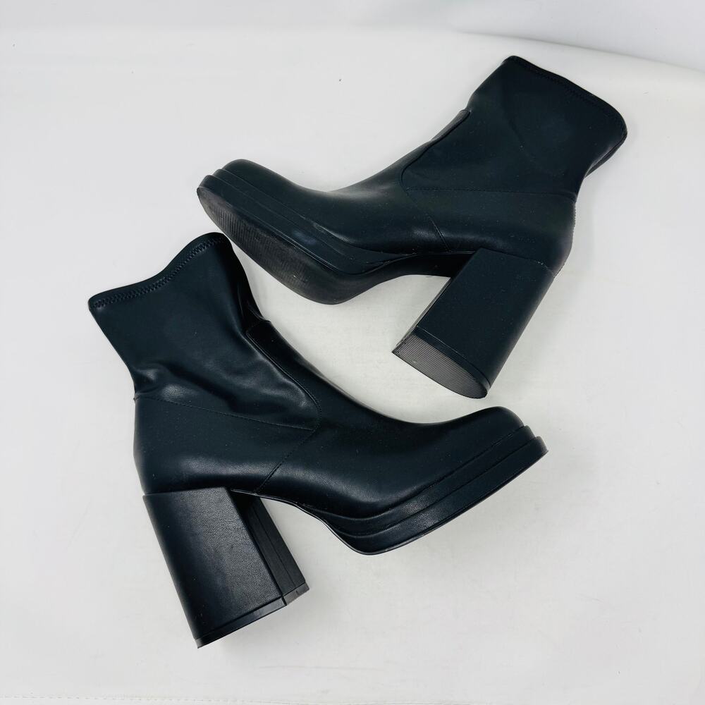 Steve Madden Black Heeled Boots - Picture 8 of 12